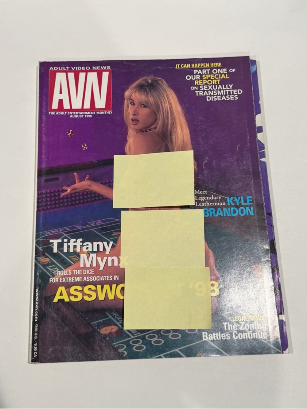 AVN Magazine Cover Featuring Tiffany Mynx - Purple Cover